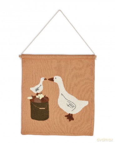 Smallstuff - Wall deco, farmliving geese - Natural - 37x33 cm (40023-11)
