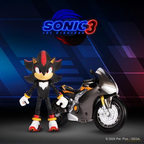 Sonic 3 Movie - 5 Shadow Figure w/ motorcycle (424064) [FIGURKA]