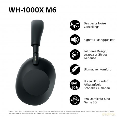 Sony - WH-1000XM6 - Noise Cancelling Wireless Headphones