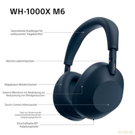 Sony - WH-1000XM6 - Noise Cancelling Wireless Headphones