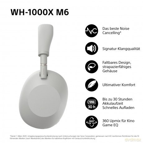 Sony - WH-1000XM6 - Noise Cancelling Wireless Headphones