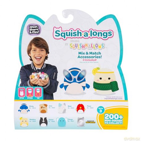 Squish-a-longs 2,5 cm 8-pak S3 - Variant 4 [FIGURKA]