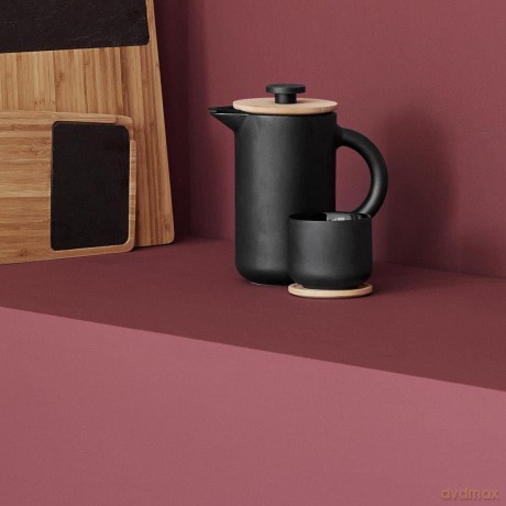 Stelton - Theo Cup with Coaster 0.2 L (Black)