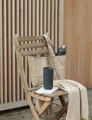Stelton - To Go Click Vacuum Insulated Cup - Soft Dark Forest - 0.4 l