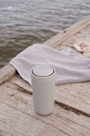 Stelton - To-Go Click Vacuum Insulated Cup - 0.4 L (Light Grey)