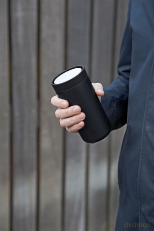 Stelton - To-Go Click Vacuum Insulated Cup 0.4 L (Black Metallic)