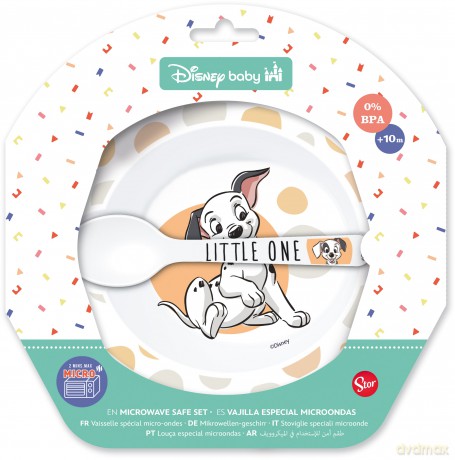 Stor - BABY, Toddler 2-pc. SET - Bowl + Spoon - Disney Clas