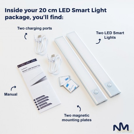 Sunmatic - LED Sensor Light 20cm (2-pack)