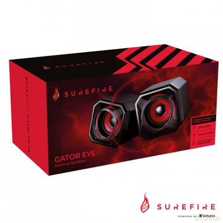 SUREFIRE - Gator Eye Gaming Speakers, Red