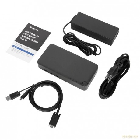 Targus - Universal DisplayLink USB-C Dual 4K DisplayPort Docking Station with 65 W Power Delivery