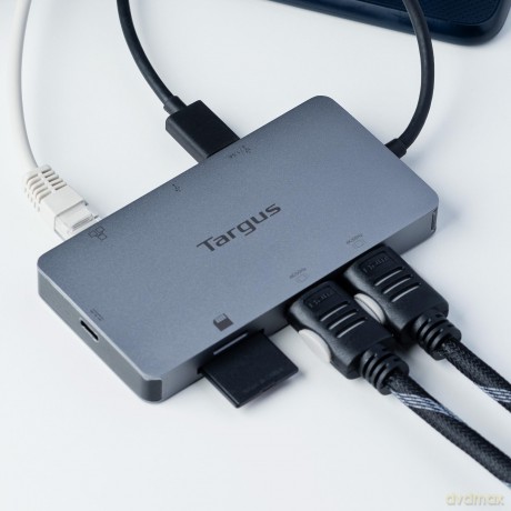 Targus - Universal USB-C Dual HDMI 4K Dock w 100 W PD Pass-Thru - For MST enabled devices