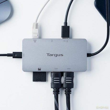 Targus - Universal USB-C Dual HDMI 4K Dock w 100 W PD Pass-Thru - For MST enabled devices