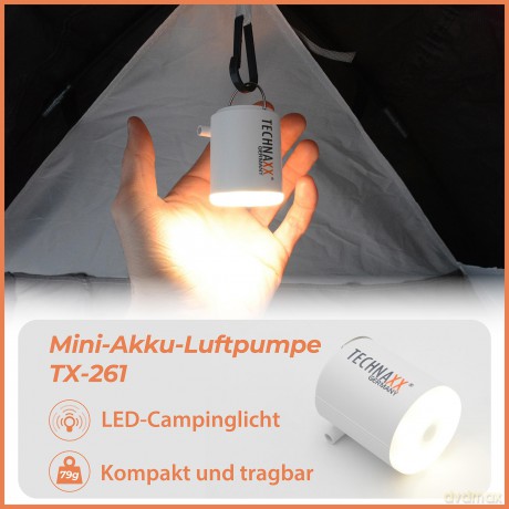 Technaxx - Portable Mini Air Pump - 1300MAH Battery - TX-261 [SPORT]