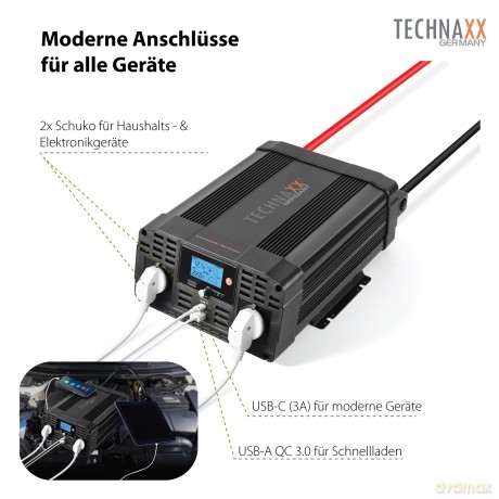 Technaxx - Power Inverter 2000W Sine - TE22