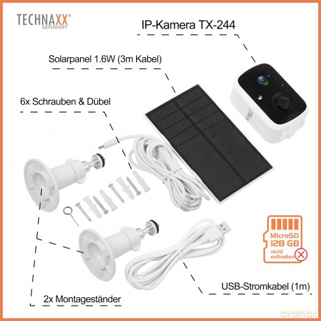 Technaxx - Solar Outdoor IP Camera - TX-244 [SPORT]