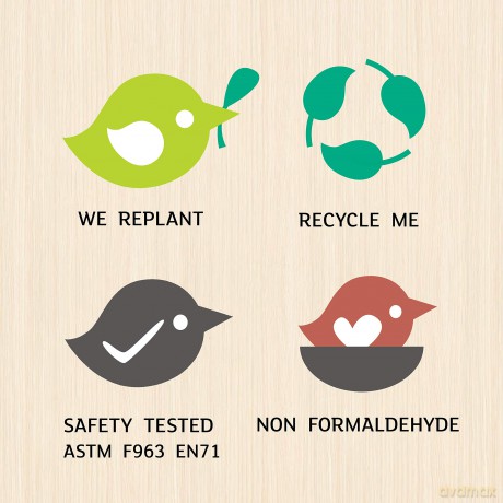 Drewinane meble do domku dla lalek Tender Leaf - Dollhouse Furniture - Bedroom - (TL8152)