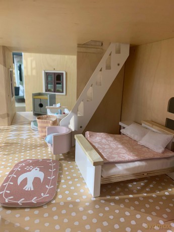Drewinane meble do domku dla lalek Tender Leaf - Dollhouse Furniture - Bedroom - (TL8152)