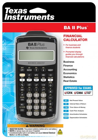 Kalkulator biurowy Texas Instruments - BA ll Plus Financial Calculator