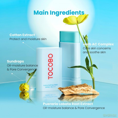 Tocobo - Cotton Soft Sun Stick - SPF50+ PA++++ - 19 grams