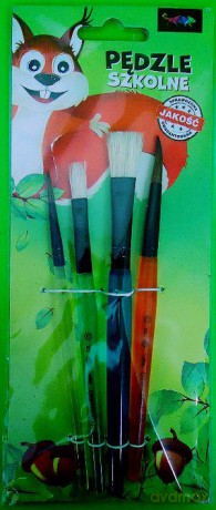 Pędzelki 4 Sztuki Kidart [SZKOŁA]