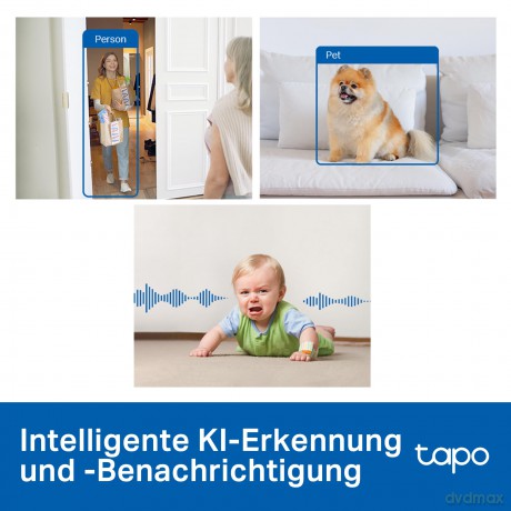 TP-Link - Tapo AI Home Security Wi-Fi Camera Tapo C125