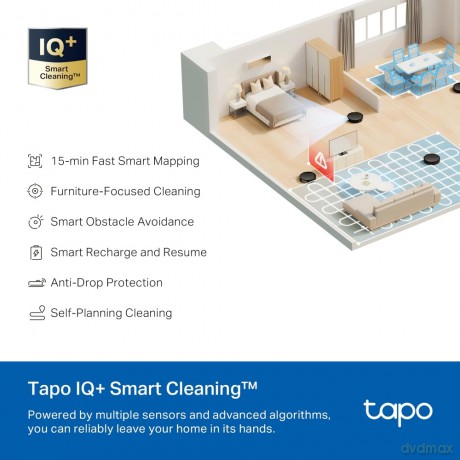 TP-Link - Tapo RV20 Max 5300Pa Suction MagSlim LiDAR Navigation Robot Vacuum and Mop