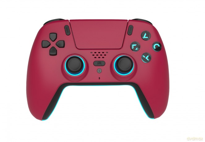 Trade Invaders - Wireless Bluetooth Controller for PS5- LED - Cherry Red