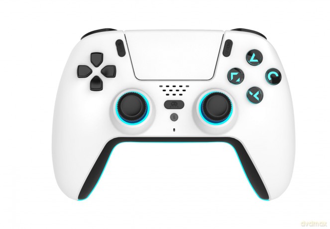 Trade Invaders - Wireless Bluetooth Controller for PS5- LED - White