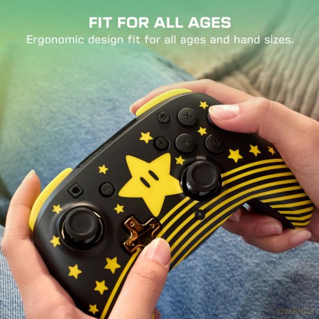 Turtle Beach: Rematch - Bezprzewodowy kontroler Super Mario Star (świeci w ciemności) [Dla Switcha/Switcha 2]