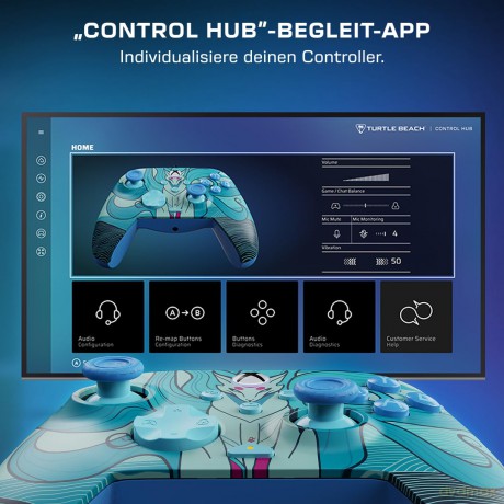 Pad przewodowy Turtle Beach Rematch Advanced Wired - Blue Kitsune For XBOX PC