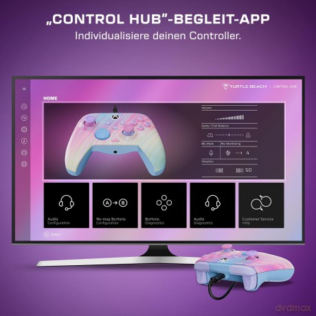 Pad przewodowy Turtle Beach Rematch Advanced Wired - Cotton Candy For XBOX PC