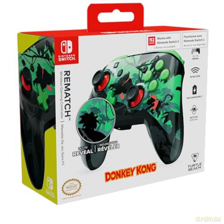 Turtle Beach Rematch bezprzewodowy kontroler [dla Switcha, Switch 2] (Kolor: Donkey Kong Reveal)