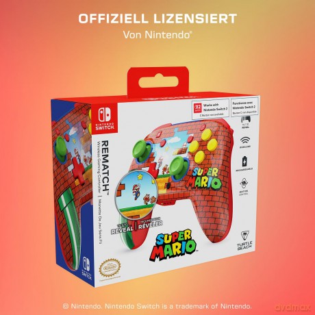 Turtle Beach Rematch bezprzewodowy kontroler [Dla Switcha, Switch 2] (Kolor: Mario Bricks Reveal)