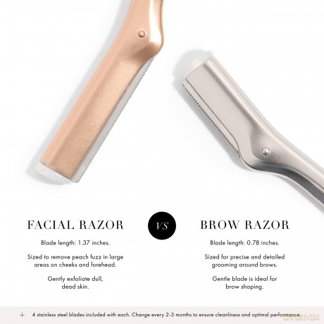 Tweezerman - Retail Facial Razor - Rose Gold - 1