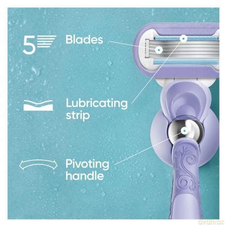 Venus - Deluxe Smooth Swirl Razor Blades - Purple/White - 6 pcs.