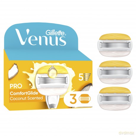 Venus - Pro ComfortGlide Coconut Olay Razor Blades - Yellow/White - 3 pcs