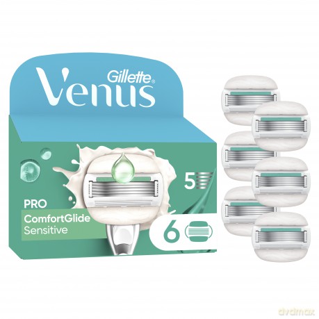 Venus - Pro ComfortGlide Sensitive Razor Blades - Green/White - 6 pcs