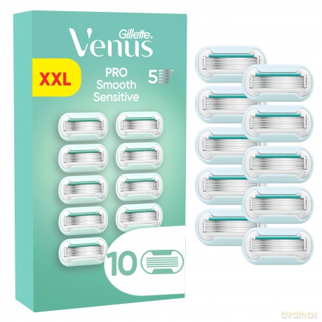 Venus - Pro Smooth Sensitive Razor Blades - for sensitive skin - Green/White - 10 pcs