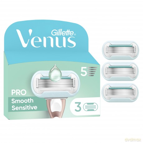 Venus - Pro Smooth Sensitive Razor Blades - Green/White - 3 pcs