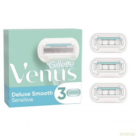 Venus - Pro Smooth Sensitive Razor Blades - Green/White - 3 pcs