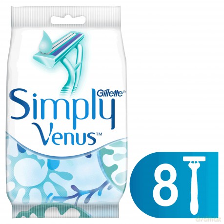 Venus - Simply Venus 2 - Women's Disposable Razors - White/Blue