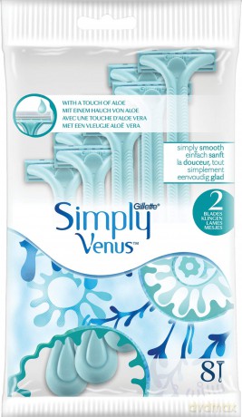 Venus - Simply Venus 2 - Women's Disposable Razors - White/Blue