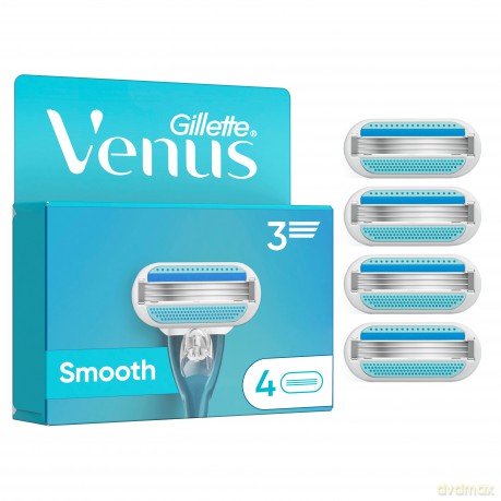 Venus - Smooth Razor Blades for Women - Blue/White - 4 pcs