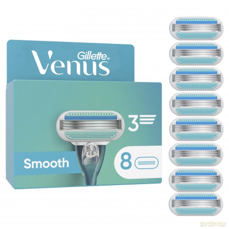 Venus - Smooth Razor Blades for Women - Blue/White - 8 pcs