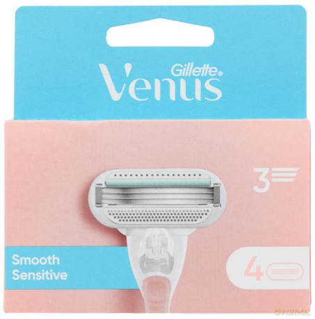 Venus - Smooth Sensitive Razor Blades - Pink/White - 4 pcs