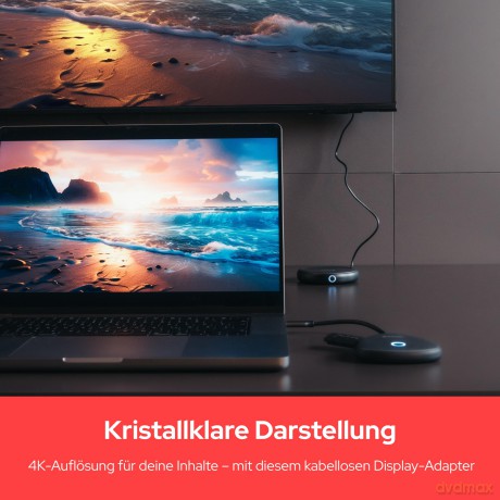 Verbatim - Share My Screen USB-C Wireless Display Adapter 4K w/Hub