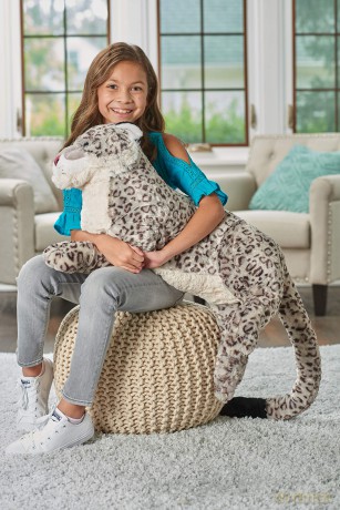 Wild Republic - Plush Toy Jumbo Cuddlekins 76 cm Snow Leopard (808061)