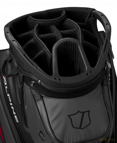 Wilson - Alpine Cart Bag with Embroidery - Black/Red [SPORT]