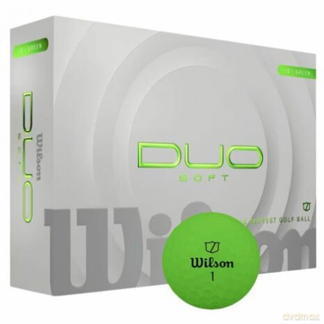 Wilson - DUO Soft Golf Ball - Green - 12 Balls [SPORT]