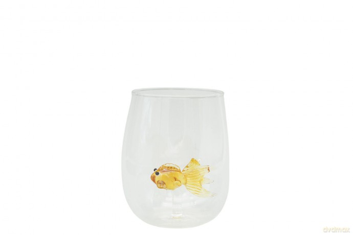 Winkee - Drinking Glasses - Handmade Glasses Goldfish